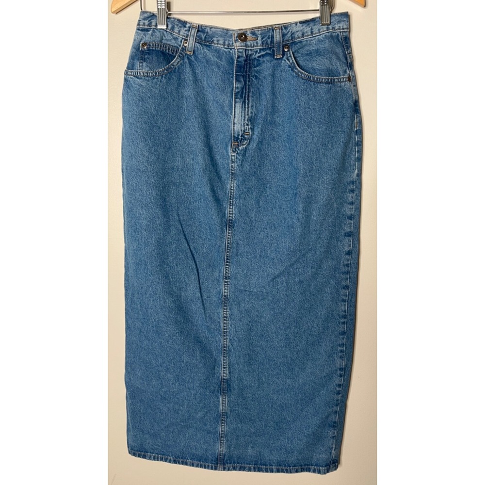 Liz Claiborne Blue Denim Maxi Skirt